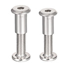Screw Post, Male M6x16mm and M6x20mm Silver Tone Binding Bolts Carbon Steel Total 20 Sets