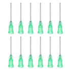 Industrial Blunt Tip Dispensing Needle with Luer Lock for Liquid Glue Gun, 18G 1", 20 Pcs (Green)