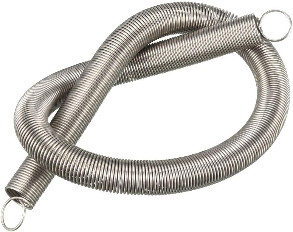 Extended Tension Spring Wire Diameter 0.031", OD 0.39", Free Length 11.81" Stainless Steel Small Dual Hook Tension Spring for Machinery Construction Industrial