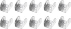 10 Pcs U Bracket for 1.63" Panels, 59 x 44.5 x 41mm Metal U Shaped Fasteners Brackets for Guardrail or Partitions Connection, Silver