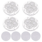 4pcs Self Adhesive Mini Caster Wheels Universal Nylon Wheel 360° Rotation Sticky Swivel Pulley for Kitchen Small Appliances Storage Bins Coffee Makers, Transparent