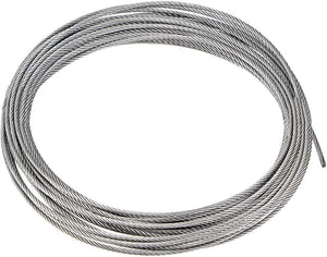 Stainless Steel Wire Rope Cable 2mm Dia. 7m 23ft Length 14 Gauge 304 Grade for Hoist Lifting Grinder Pulley Wheel