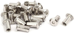 M6x15mm Female Thread Hex Socket Head Barrel Nut Möbelzubehör 24Stück
