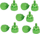 Computer PC Case 6#-32 Fully Threaded Knurled Thumb Screws Green 10pcs