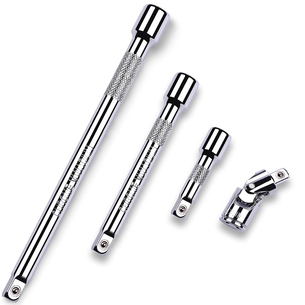 4 delar 3/8" drivningsförlängningsstangset, 3/8" drivningsfäste förlängningsset