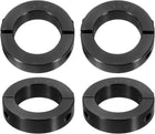 4pcs Double Split Shaft Collar for 1-7/16" Shaft, Two-Piece Clamping Collar, 2-1/4" OD, 9/16" Width, Black Oxide Steel Lock Collar Clamp, Set Screw Style
