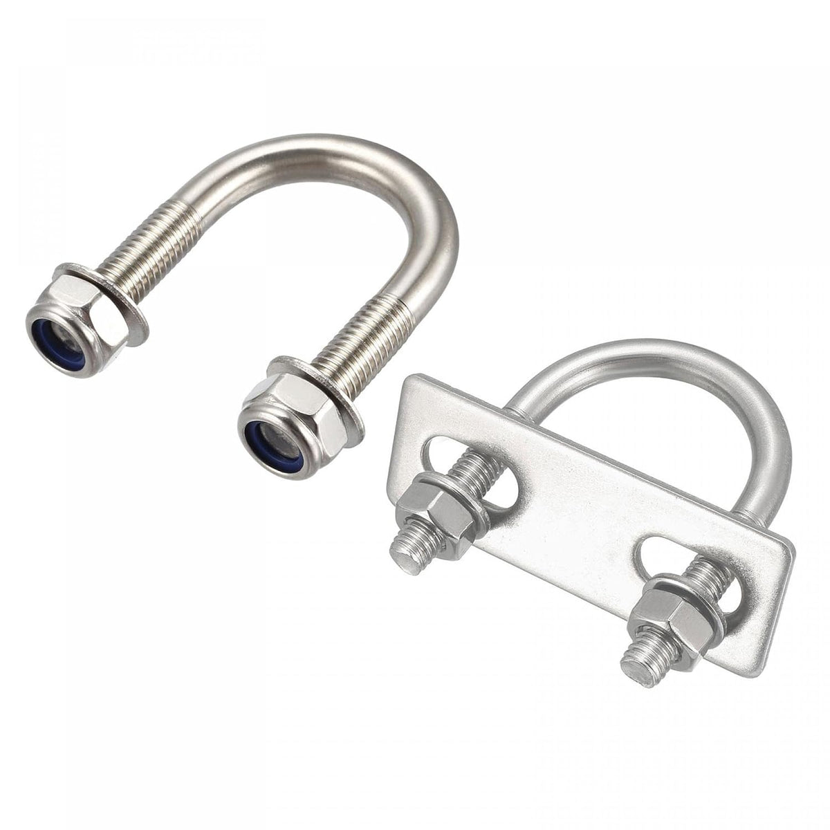 U-Bolts, M8 25mm Inner Width with Nuts 4pcs and M6 27mm Inner Width with Nuts Frame Straps 4pcs