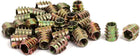 M8x15mm Hex Socket Threaded Insert Nuts Bronze Tone 30pcs for Wood Furniture