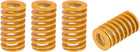 3D Printer Die Spring, 25mm OD 45mm Long 4pcs Spiral Stamping Light Load Compression Mould Die Springs for 3D Printer Electric Part, Yellow