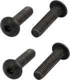 4pcs M5x20mm 10.9 Grade Hex Socket Reverse Left Hand Thread Screw Bolt Black