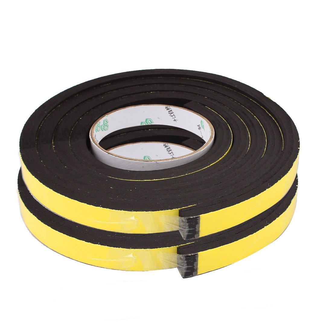 2 Pcs 15mm x 10mm Single Sided Self Adhesive Shockproof Sponge Foam Tape 2M Length