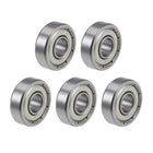 R1660ZZ Deep Groove Ball Bearings 6mm Inner Dia 16mm OD 5mm Bore Double Shielded Chrome Steel Z2 5pcs