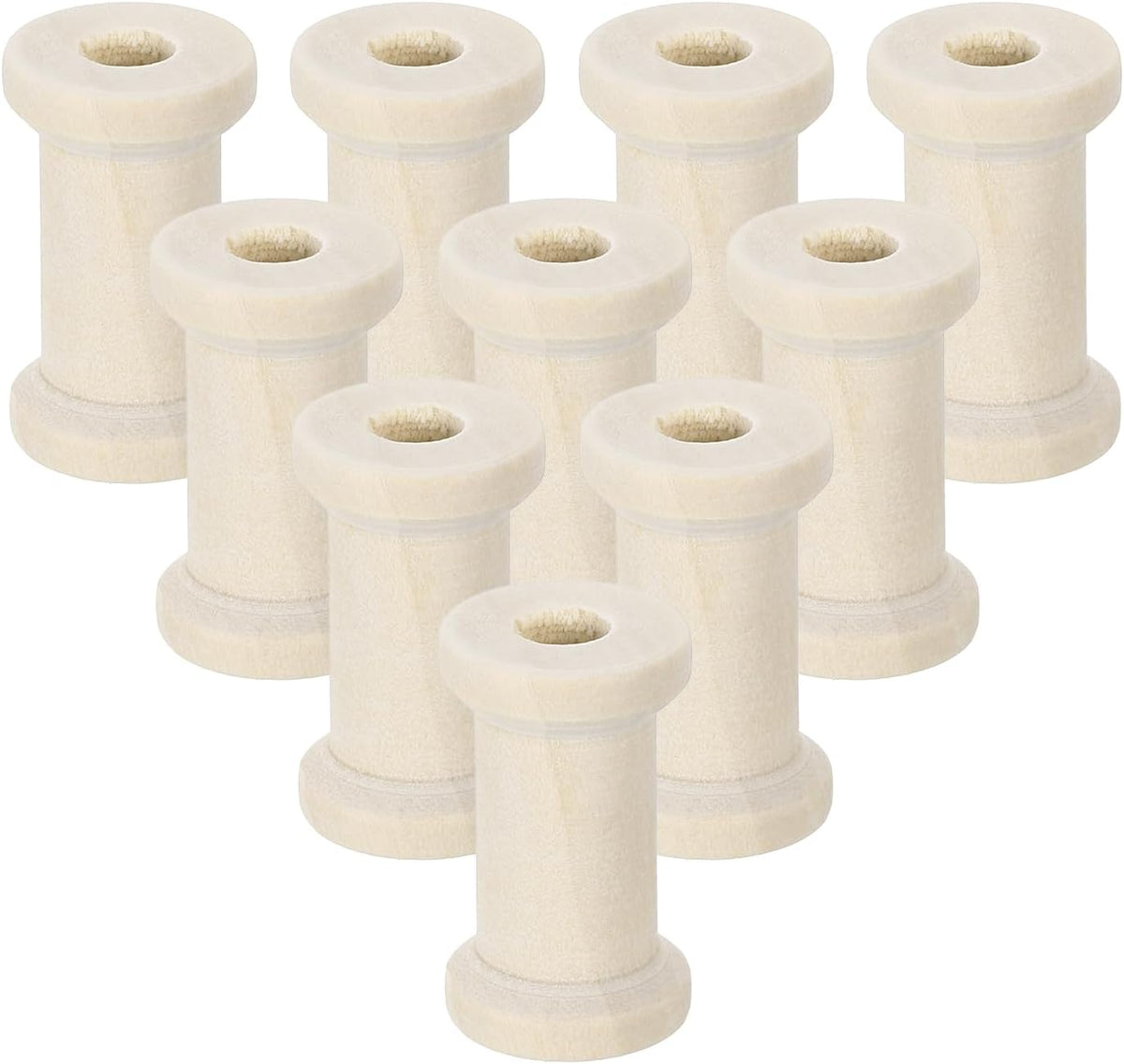 25 Pcs Wooden Empty Spool, 1-1/16in Unfinished Wooden Spools Wire Weaving Bobbins Empty Thread Spools for Crafts DIY Art Embroidery Sewing Thread Twine