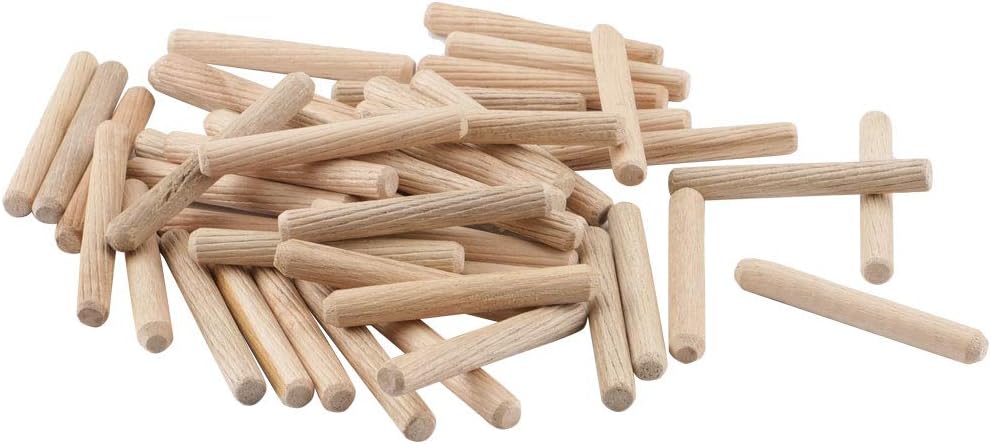 25 Pieces Furniture Cabinet Drawer Round Wooden Dowel Pins 60mm x 8mm