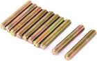 1mm Pitch M6 x 35mm Male Threaded Rod Bar Stud Bronze Tone 10 Pcs