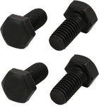 8.8 Grade M5x10mm Full Threaded Left Hand Thread Hex Head Bolt Black 4pcs