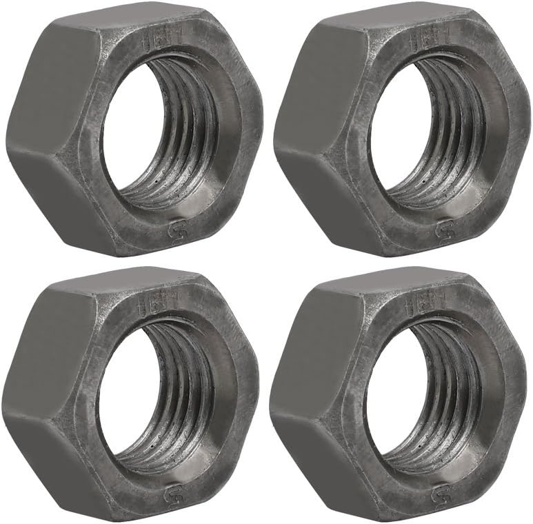 4pcs M22 Thread 2.5mm Pitch Metric Carbon Steel Left Hand Hex Nut