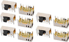 10Pcs 3 Position 8P 2P3T Panel Mount Micro Slide Switch Latching Switch