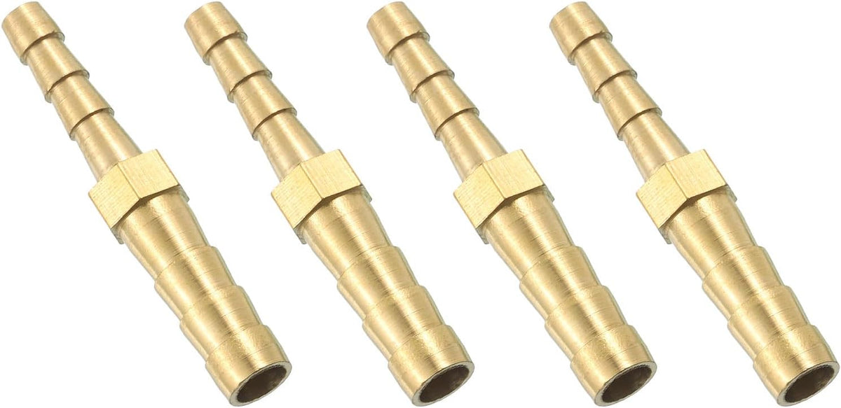 2 Pcs Kupfer Rohr Kugelgelenkgerät gerader Stecker Kupplung, 9/16" ID Kupfer Fitting Luftschlauchanschlüsse zum Verbinden von Wasser Kraftstoff Luft, Öl Schläuche