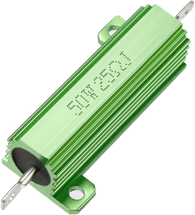 50W 25 Ohm 5% Aluminum Housing Resistor Screw Chassis Mounted Aluminum Case Wirewound Resistor Load Resistors Green 1 pcs