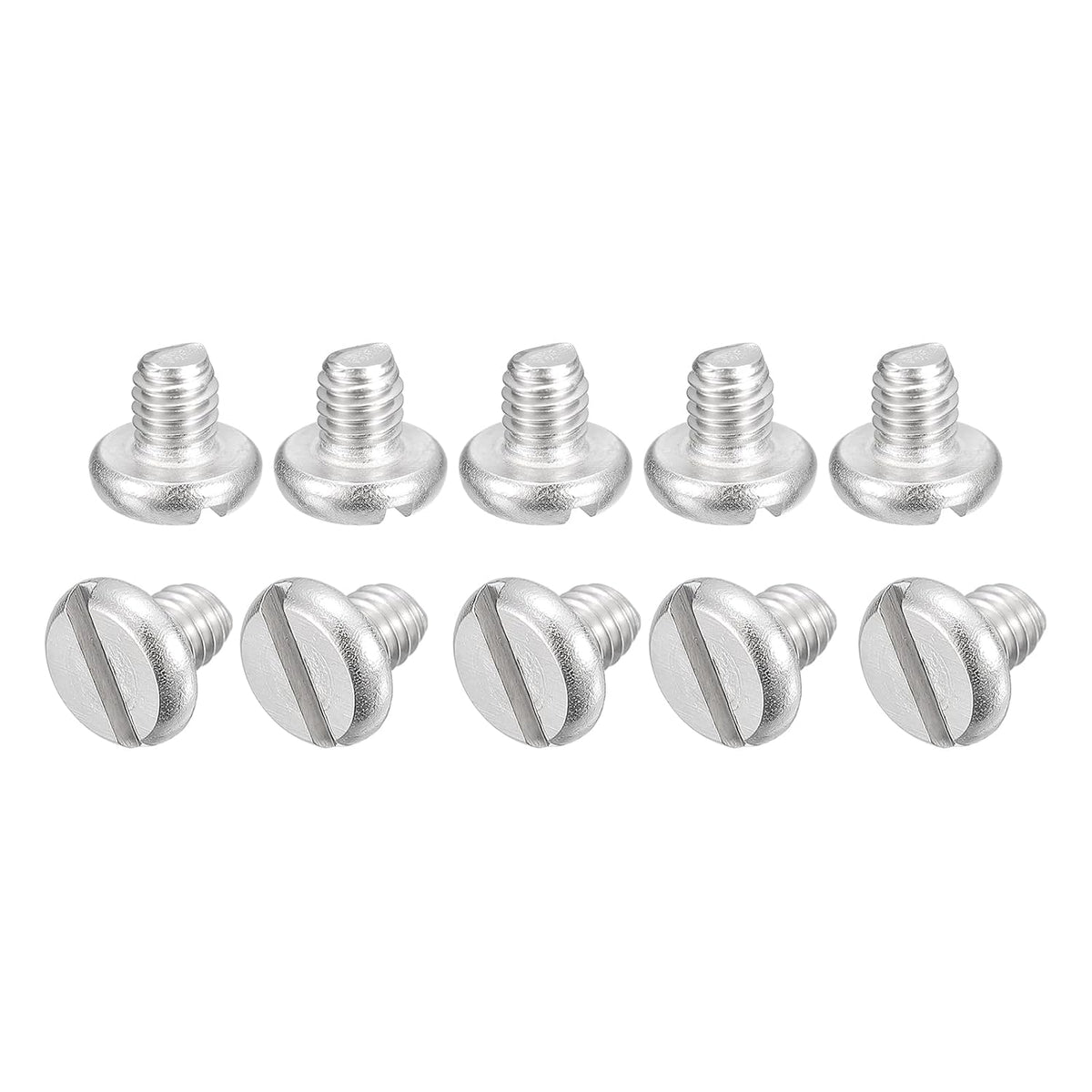 304 Stainless Steel Machine Screws, 20pcs M4x5mm Slotted Drive Pan Head Screw Bolts