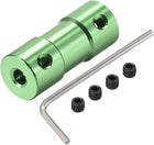 3mm to 3.17mm Bore Rigid Coupling 25mm Length 10mm Diameter Aluminum Alloy Shaft Coupler Connector Green 2pcs