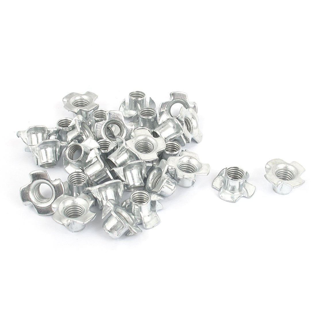 M8x1.25mm (Pack of 30) 4 Pronged Tee Nut T-Nut for Table Legs Rock Climbing Wall Woodwork Holds Wood Cabinetry
