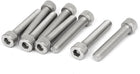 M8x45mm Thread 304 Stainless Steel Hex Socket Head Cap Screw Bolt DIN912 8pcs
