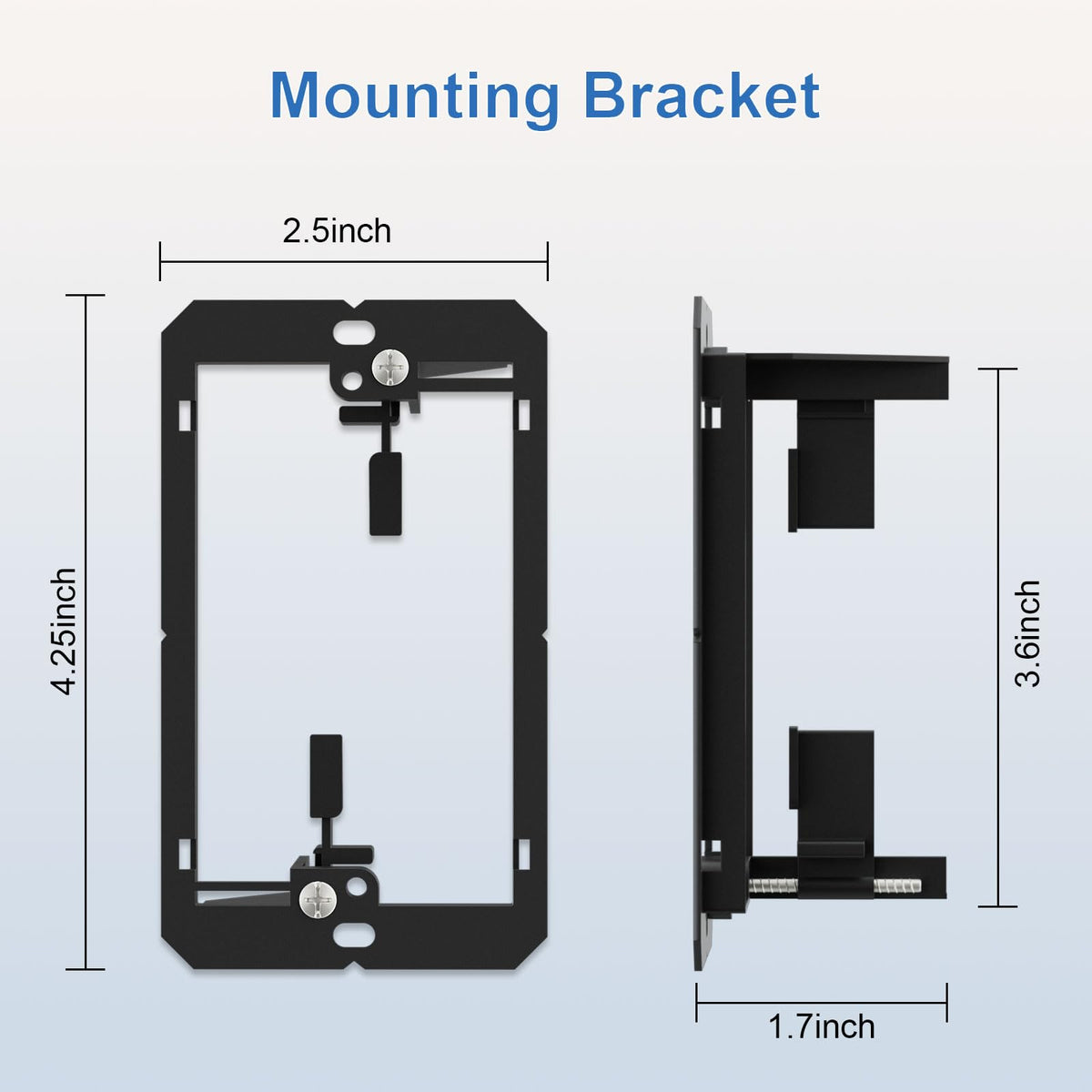 LinkMejor 2-Pack Cat6 Ethernet Wall Plate, 1-Port Keystone+Bracket, Blue