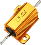25W 25 Ohm 5% Aluminum Housing Resistor Screw Tap Chassis Mounted Aluminum Case Wirewound Resistor Load Resistors Gold Tone 1 pcs