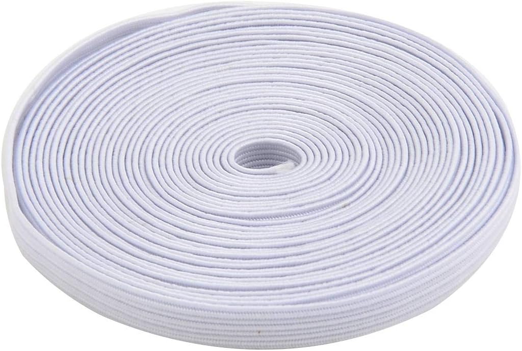 LinkMejor Rubber Household Garment Elastic String Band Sewing Tool 0.7cm Width White