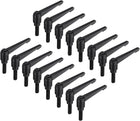 16pcs Lever Adjustable Handles M10 x 30mm Metric Male Thread, Level Clamping Handle Hand Stud Knobs Rotating Screw Handles Bolts with Locking Lever, Black