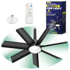 LinkMejor 28" ventilator met licht, 4000LM, plafondventilator