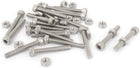 M3x22mm Hex Socket Head Knurled Cap Screws Bolts Nuts Set 20Pcs