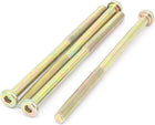 M8 x 130mm Male Thread Hex Socket Head Cap Screw Bolt Bronze Tone 4pcs
