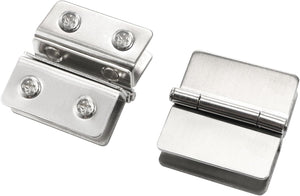 10mm Stärke Doppelklemmen Glasschiebetürbeschläge Silberton 2Stück