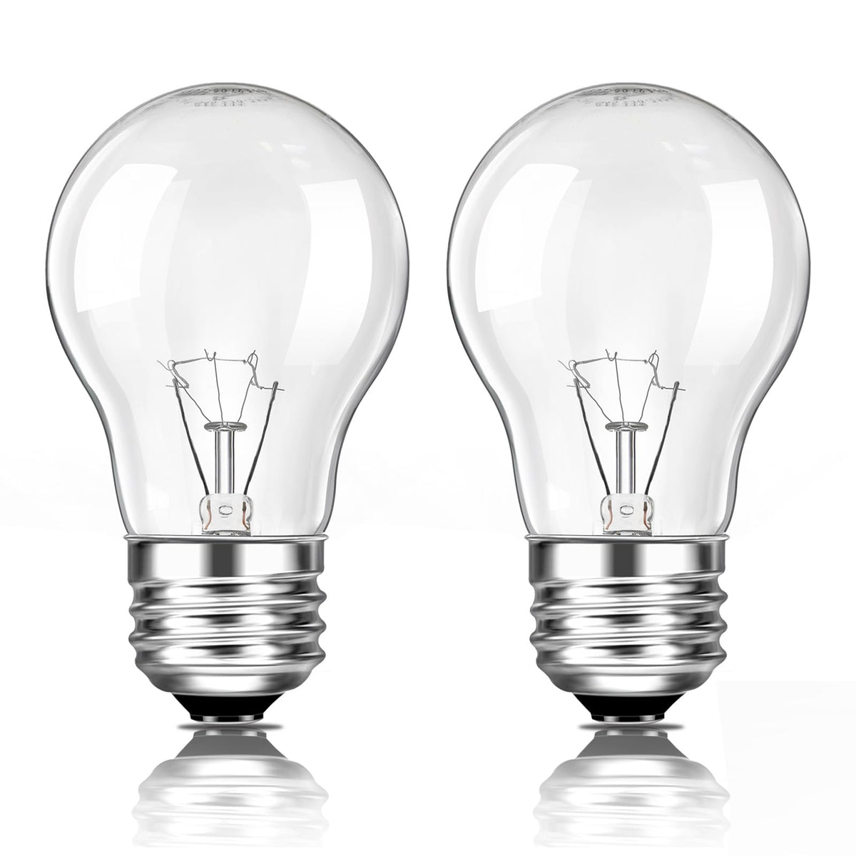 LinkMejor A15 Ovn lyspære erstatning, 120V 40W, 2700K, E26 base, 2 pakke