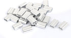 Double Hole Aluminum Sleeves Silver Tone 30 Pcs for 1/4 inches Wire Rope