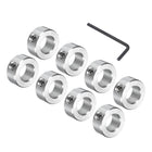 8 Pcs Set Screw Shaft Collar 5/8"Bore, 304 Stainless Steel Shaft Collars, 1-1/8"OD, 1/2"Thickness, Axle Collar Clamp with a Hex Wrench