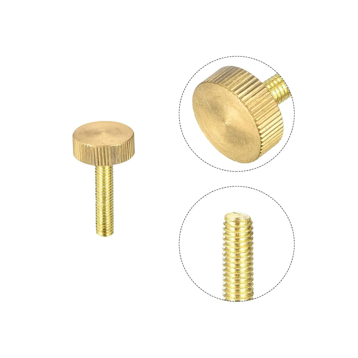 Barese de prindere cu degetul, M6x30mm Bujii de bronz plat, Fixații pentru PC, Electronic, Mecanic 5Pc