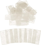20 Pcs Capiz Shells, 15 mm x 30 mm Natural White Square Mica Sheets Single Hole for DIY Craft Making Wind Chimes Home Decoration Wedding Decorations