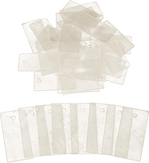 20 Pcs Capiz Shells, 15 mm x 30 mm Natural White Square Mica Sheets Single Hole for DIY Craft Making Wind Chimes Home Decoration Wedding Decorations
