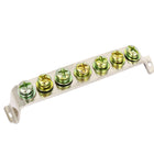 7 Holes Electric Power Cabinet Ground Zero Wire Cable Copper Terminal Block