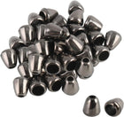 LinkMejor 30pcs Plastic Bell Ends Stopper Cord Rope Ends Locks Lanyard Clips Fastener for Backpack Drawstrings Accessories, Metal Black