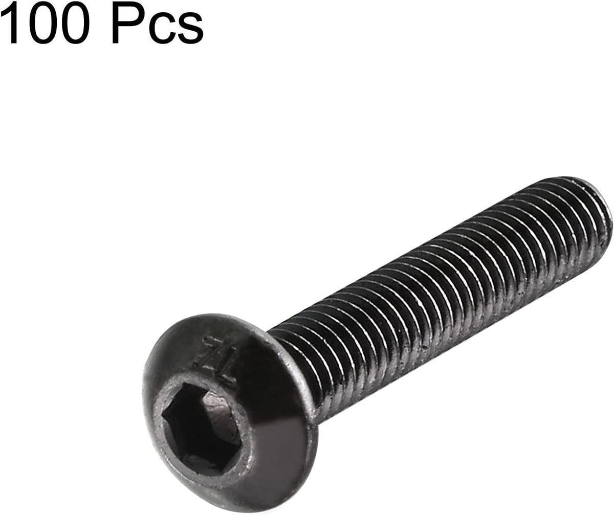 M3x16mm Capăt de Buton cu Filet Sursă de Cap Hexagonal 100pcs