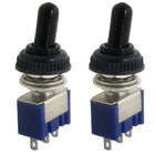 2 Pcs AC 125V 6A ON/ON 2 Position SPDT 3 Pins Mini Toggle Switch with Waterproof Boot