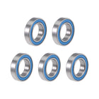 6801-2RS Deep Groove Ball Bearings 12mm x 21mm x 5mm Double Sealed Chrome Steel Blue Cover P6(ABEC3) 5pcs