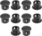 Hold Plugs,10pcs 6mm Black Nylon Round Snap Panel Locking Hole Plugs Cover