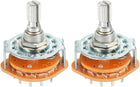 3P4T 3 Pole 4 Position Selectable 1 Deck Band Channel Rotary Switch Selector 2Pcs