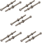 10pcs M4x60mm 304 Stainless Steel Knurled Hex Socket Head Bolts Nuts w Washers